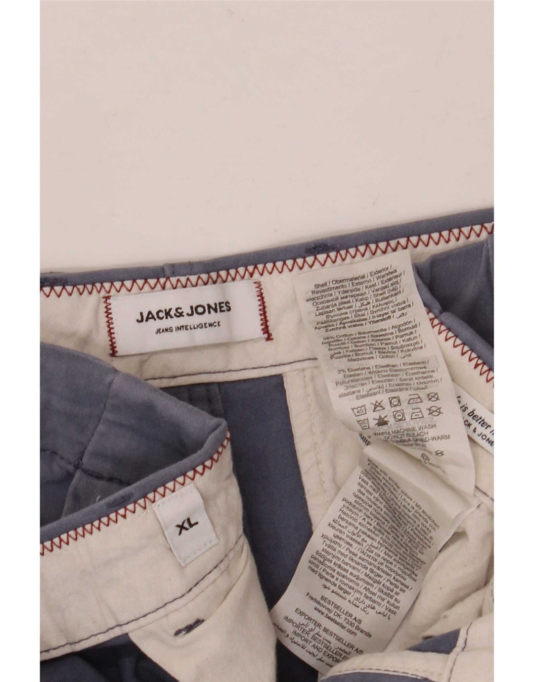 Jack & Jones Herre Regular Chino Shorts XL W38 Blå Bomuld