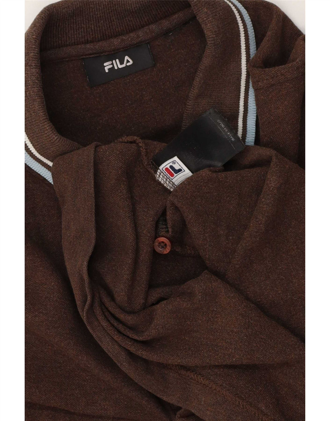 Fila Poloskjorte til mænd Stor brun bomuld