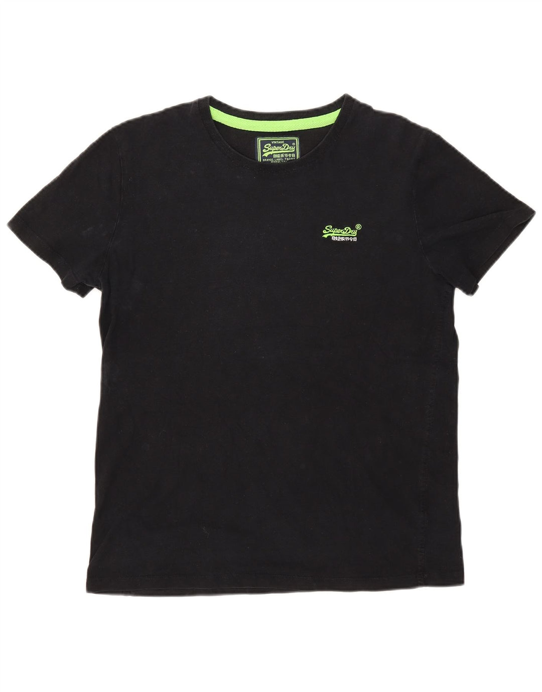 Superdry T-shirt top til mænd, stor sort bomuld