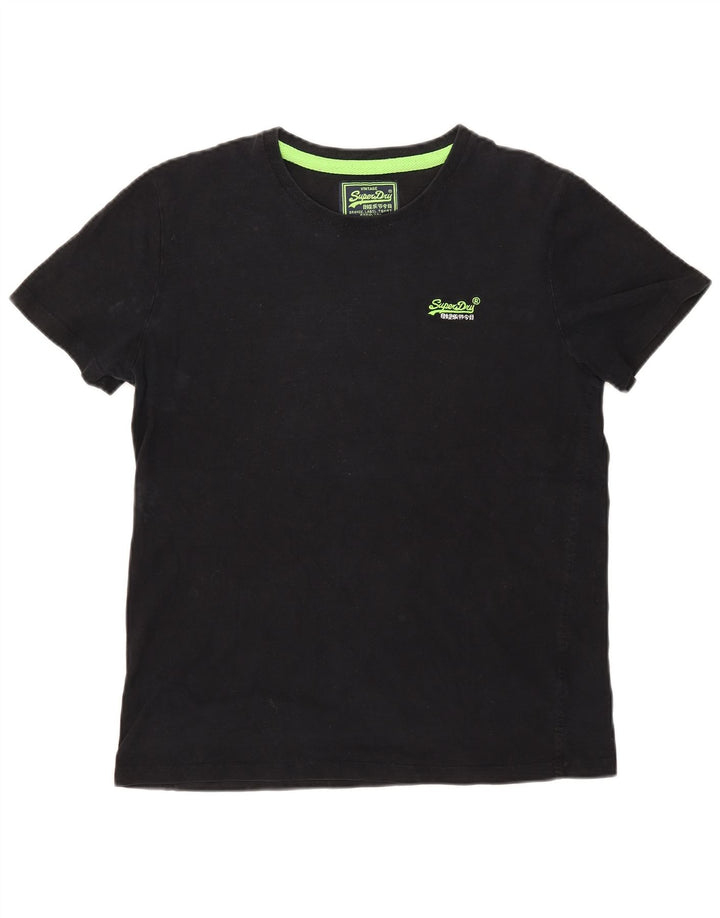 Superdry T-shirt top til mænd, stor sort bomuld