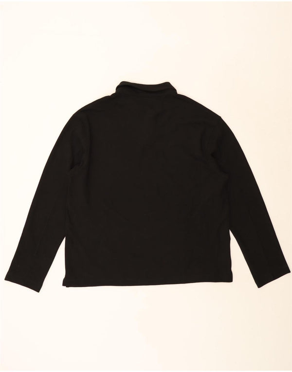 Zara Langærmet Polo Shirt til mænd Medium Sort Bomuld