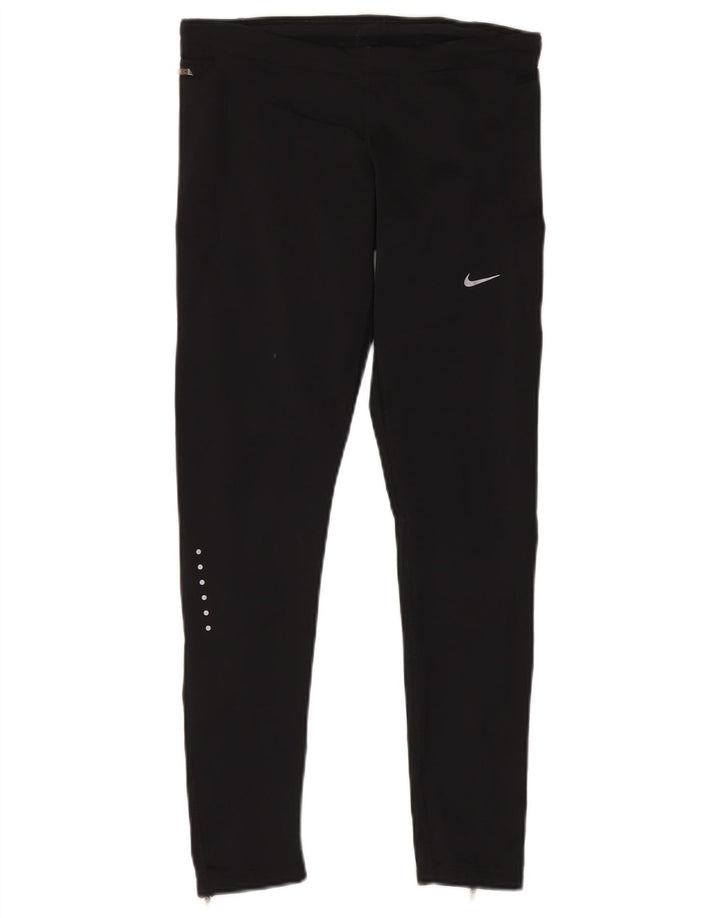 Nike Dame Leggings UK 14 Medium Sort Polyester Sports