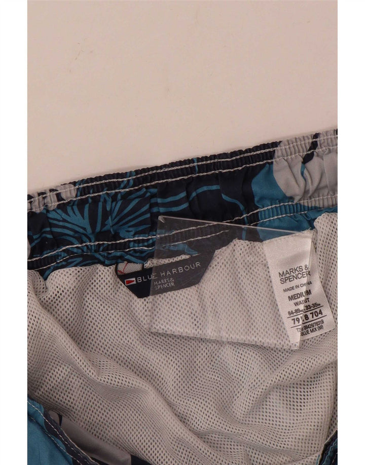 Marks & Spencer Herre Blue Harbor svømmeshorts Medium Navy Blue Floral