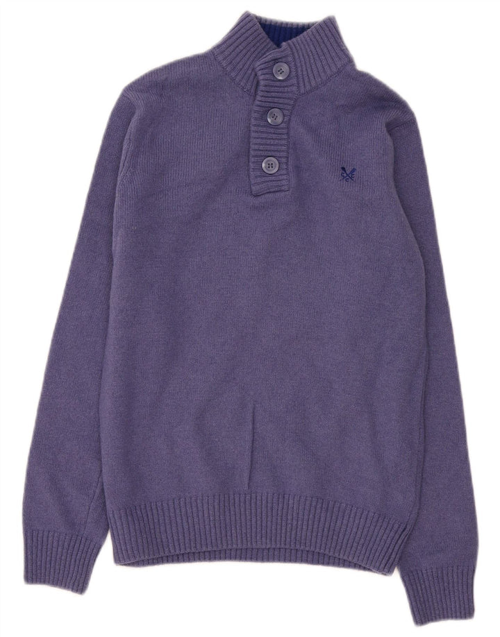 Besætningstøj Herre Button Neck Sweater XS Lilla lammeuld