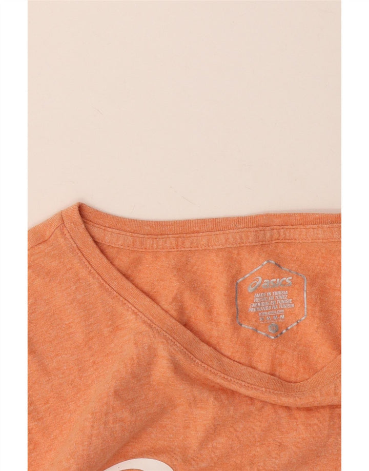Asics Grafisk T-shirt top til kvinder UK 12 Medium Orange
