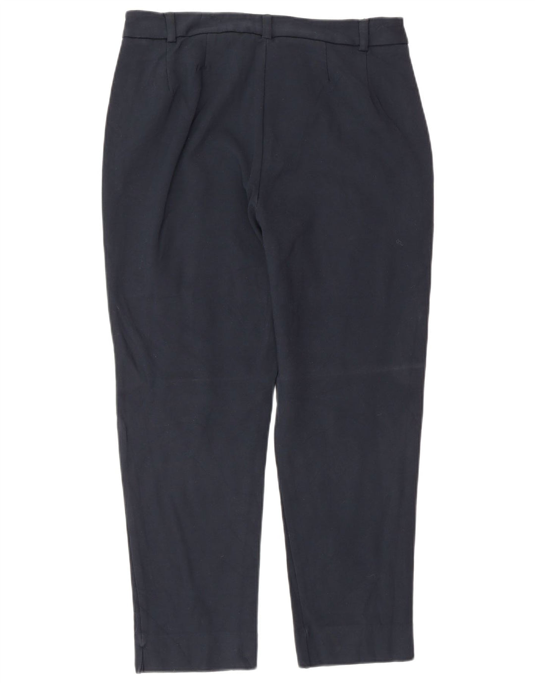 Marks & Spencer Dame Cropped Trousers UK 12 Medium W30 L25 Navy Blue