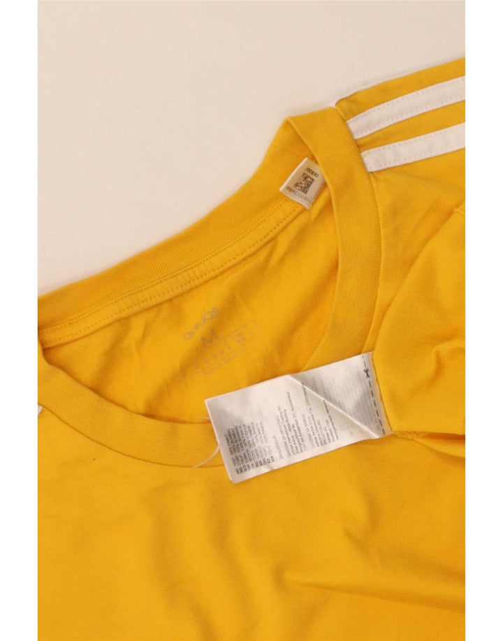 Adidas Herre T-Shirt Top Medium Gul Bomuld