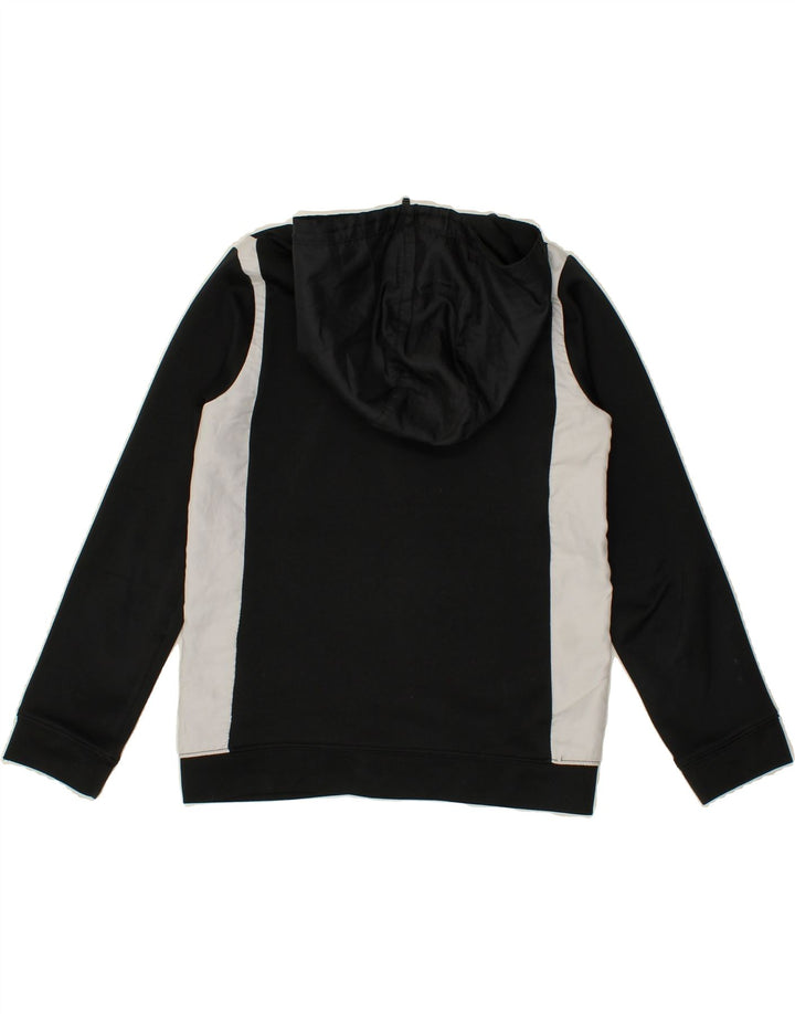 NIKE Boys Zip Hoodie Sweater 10-11 Years Medium Black Colourblock Vintage Nike and Second-Hand Nike from Messina Hembry 