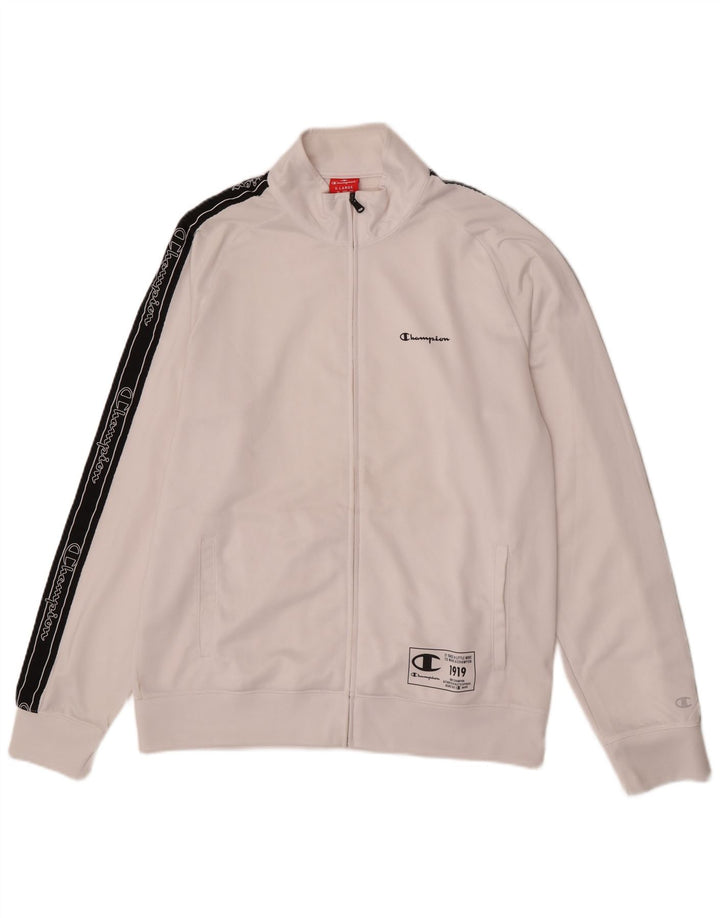 Champion Herre grafisk træningsdragt Topjakke XL Hvid Colourblock