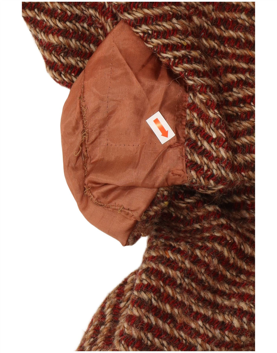 AQUASCUTUM Dameoverfrakke UK 12 Medium Rød Flecked New Wool Classic