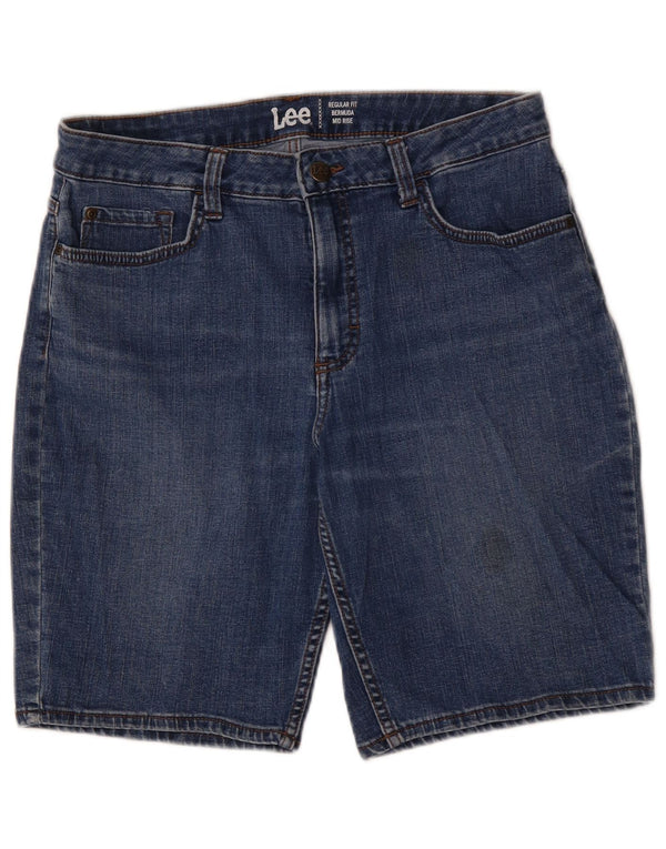 LEE Womens Mid Rise Regular Fit Bermuda-denimshorts W32 Large Blue