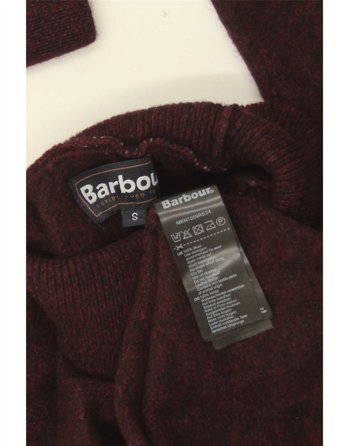 Barbour Dame Roll Neck Jumper Sweater UK 10 Lille brun uld