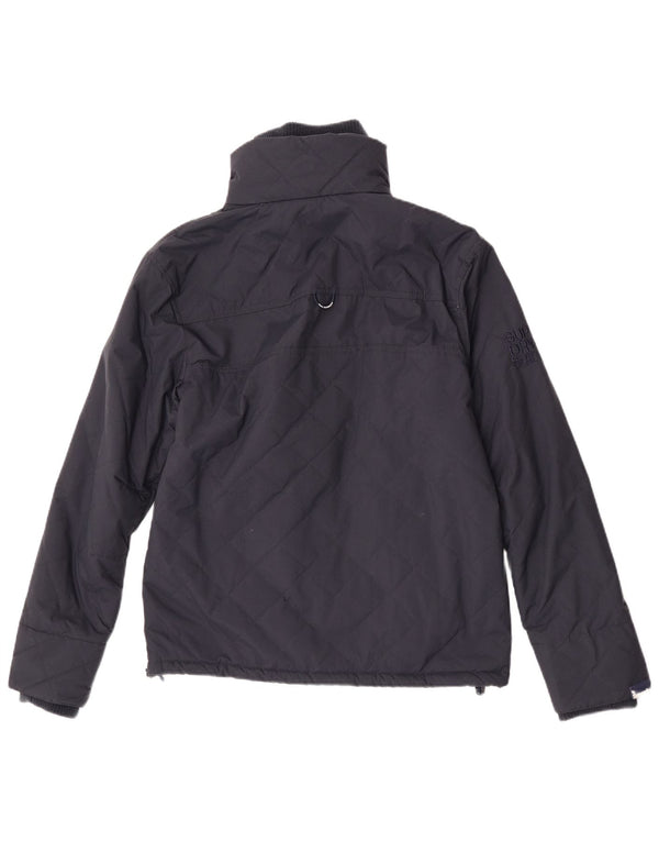 Superdry Herre Quiltet Windbreaker Jacket UK 38 Medium Navy Blue Nylon
