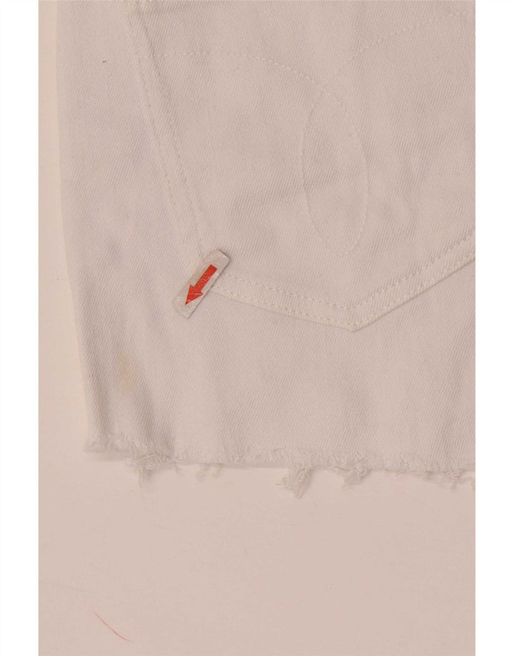 Calvin Klein denimshorts til kvinder W28 Medium hvid bomuld