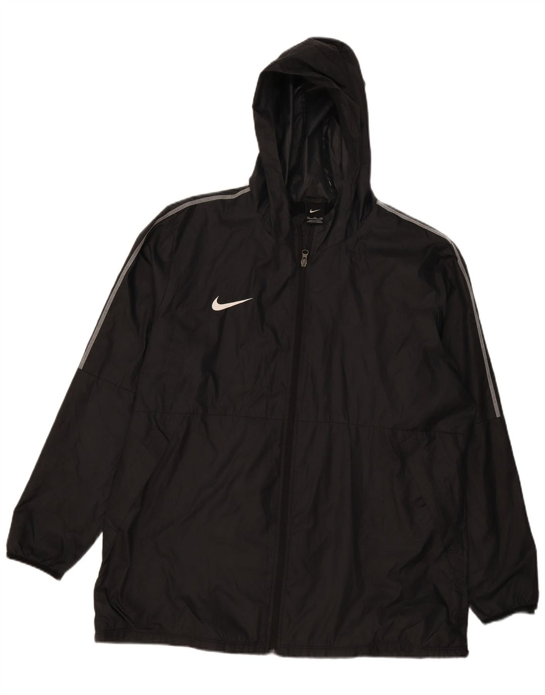 Nike Regnjakke med hætte til mænd UK 44 2XL Sort Polyester