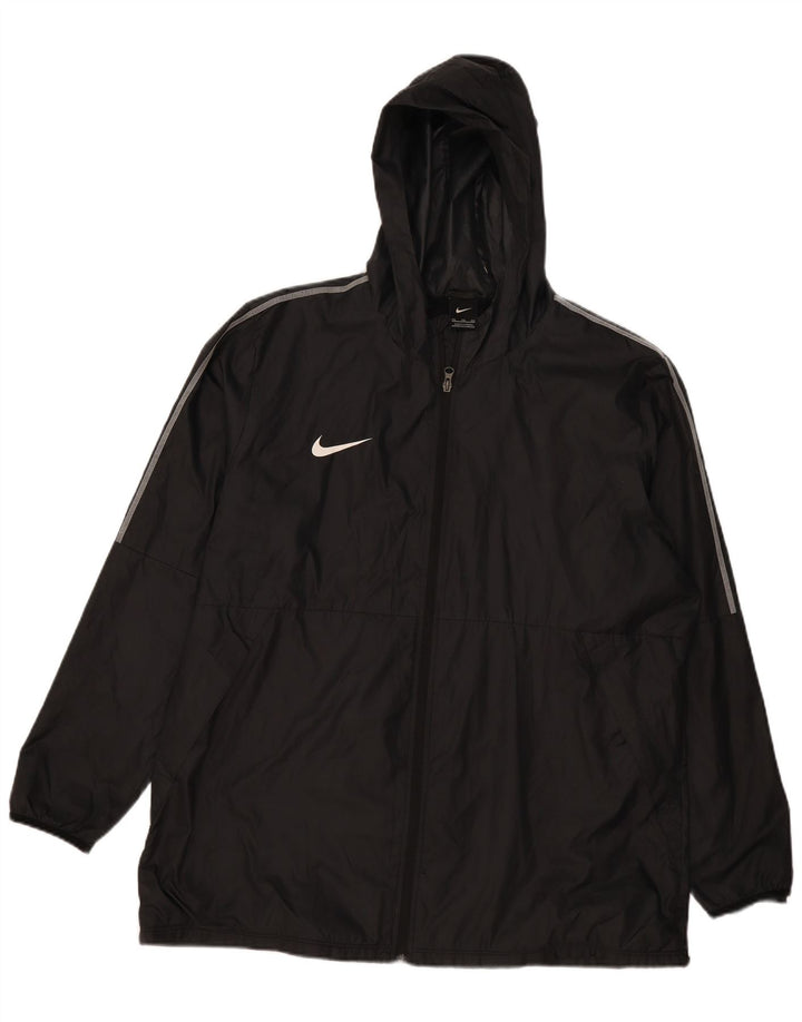 Nike Regnjakke med hætte til mænd UK 44 2XL Sort Polyester