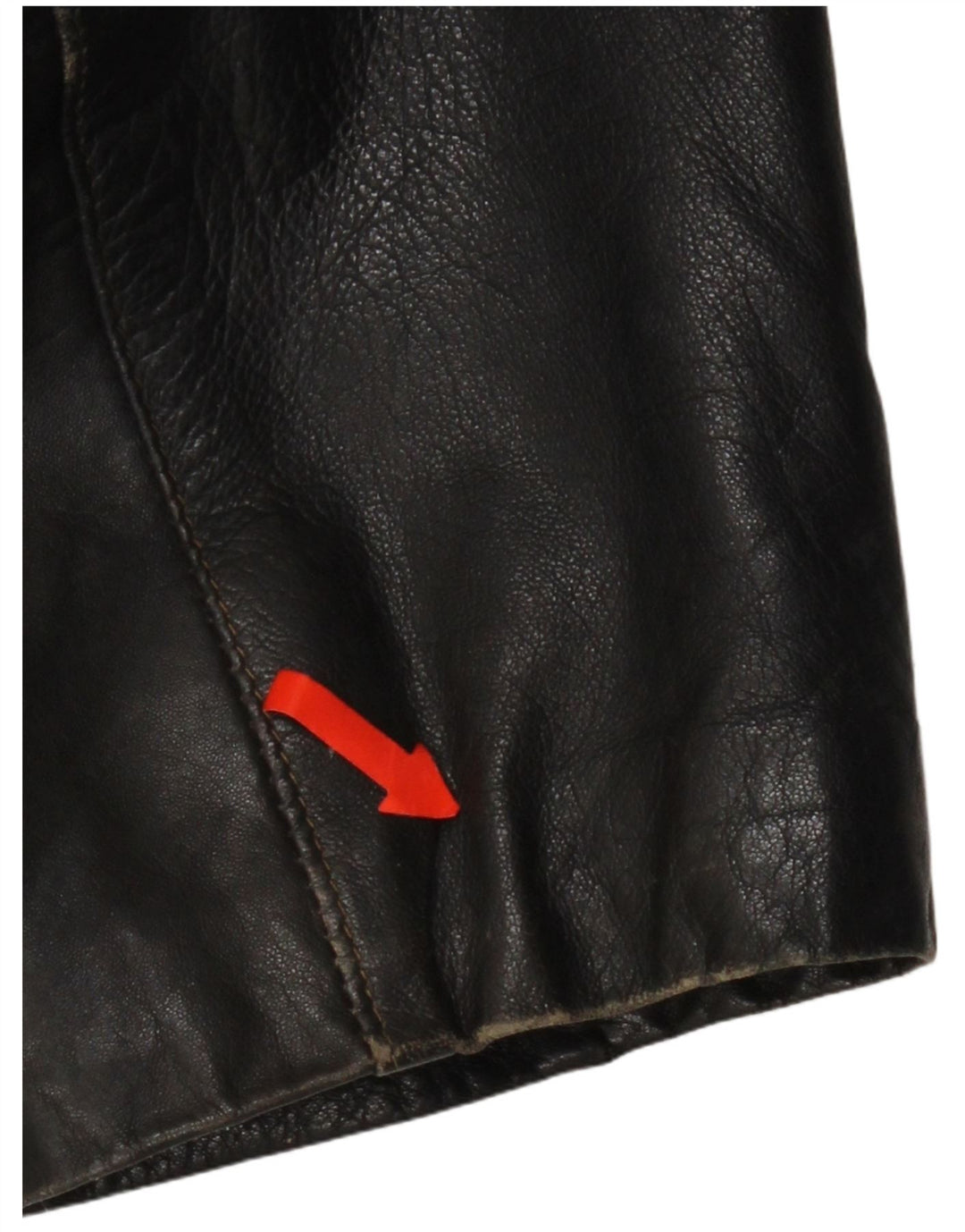 Vintage læderjakke til kvinder UK 16 Stor sort læder