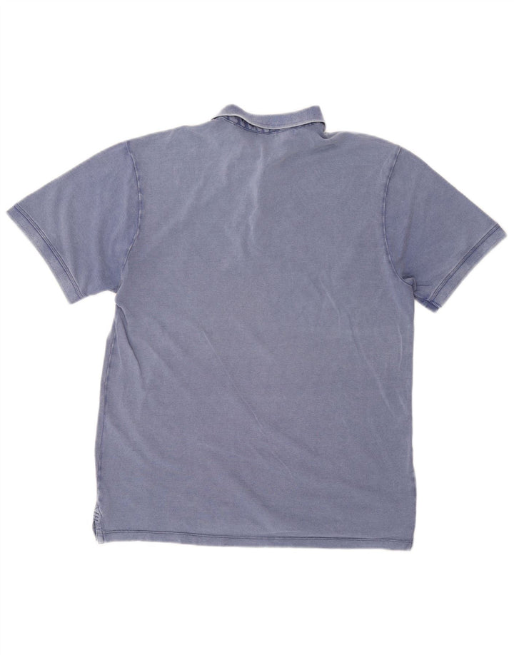 Gas Poloshirt til mænd Medium blå bomuld