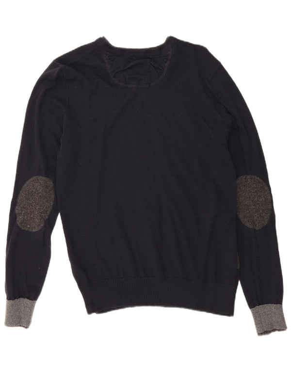 Zara Herre V-hals sweater Medium Sort Geometrisk Bomuld