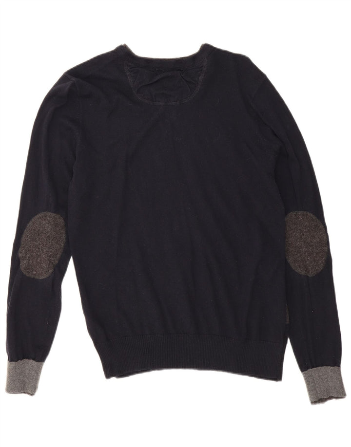 Zara Herre V-hals sweater Medium Sort Geometrisk Bomuld