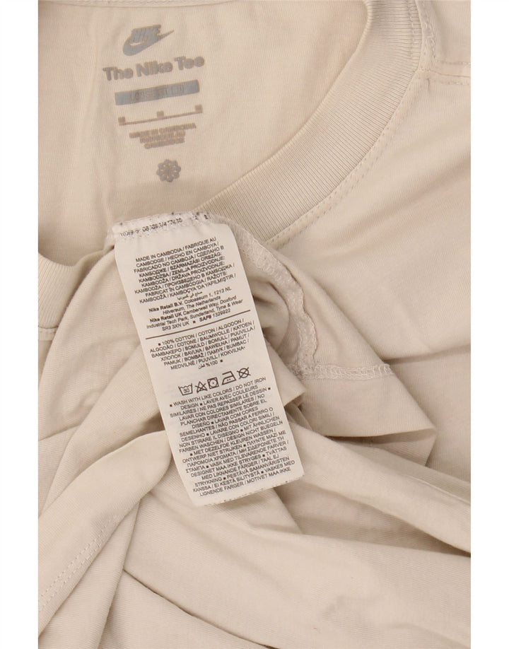 Nike Herre Loose Fit T-shirt Top Medium Off White Bomuld