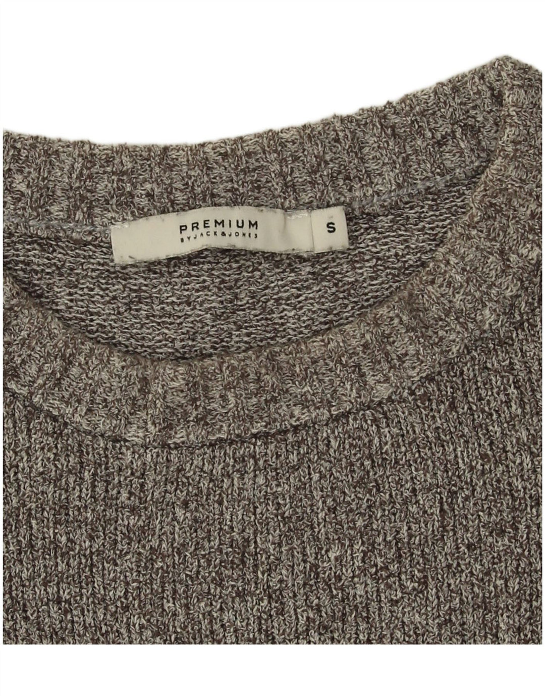Jack & Jones herre sweater med rund hals, lille grå bomuld