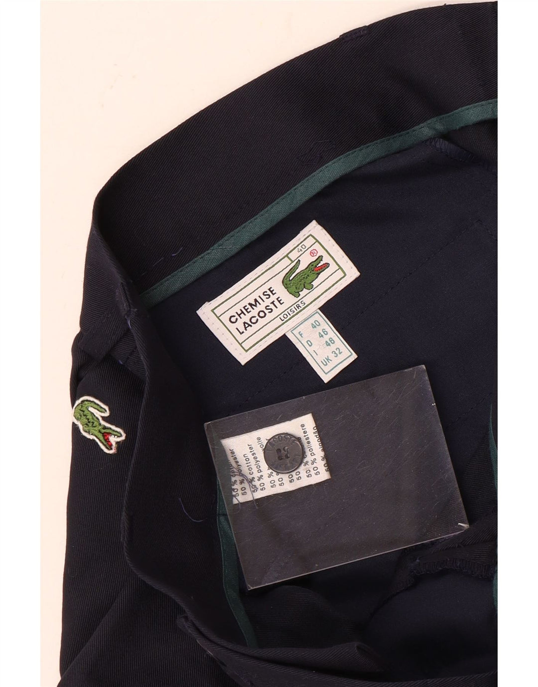 Lacoste Mens Pegged Chino Shorts Størrelse 40 Medium W32 Marineblå Bomuld