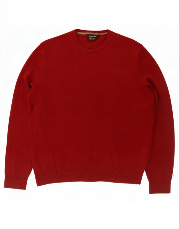 Massimo Dutti Dame Jumper Sweater UK 18 XL Burgundy Wool