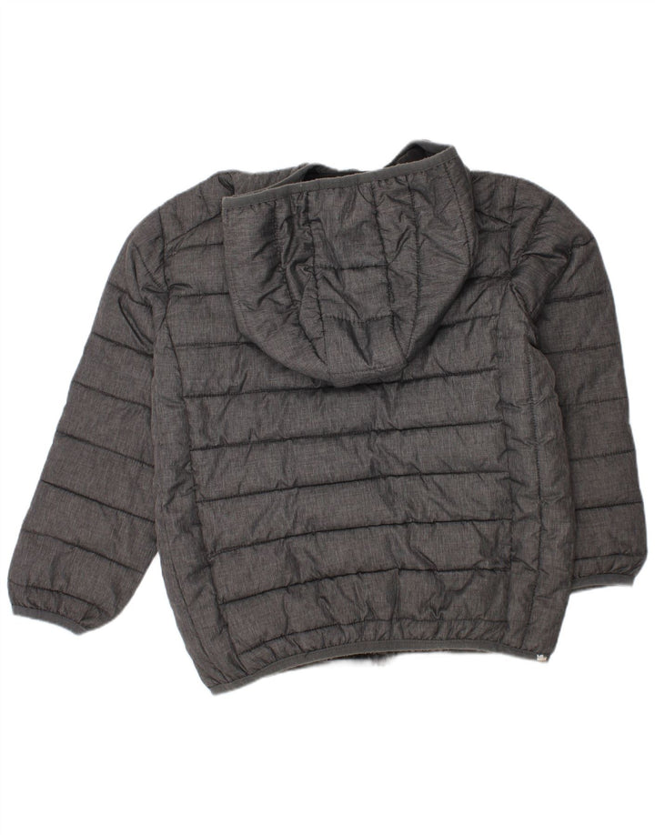 ELLESSE Boys Hooded Padded Jacket 5-6 Years Grey Polyamide