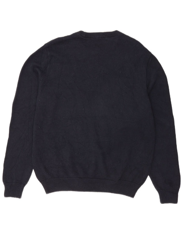 Chaps Herre Boat Neck Jumper Sweater XL Navy Blue Bomuld