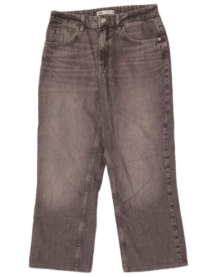 Zara Womens Cropped Jeans EU 40 Medium W30 L25 Grå Bomuld