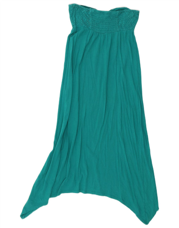Roxy Dame Asymmetrisk Stropløs Kjole UK 10 Small Turkis