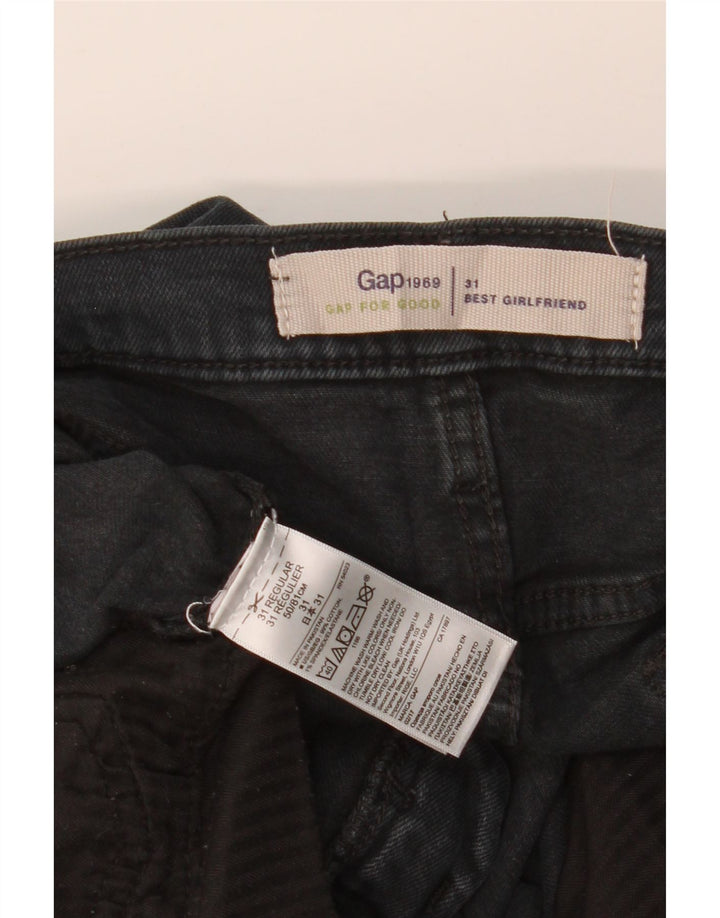 GAP Womens Girlfriend Slim Jeans W31 L27 Sort Bomuld