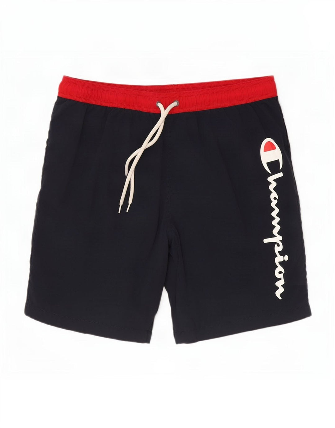 Champion Herre grafiske svømmeshorts Large Navy Blue Colourblock