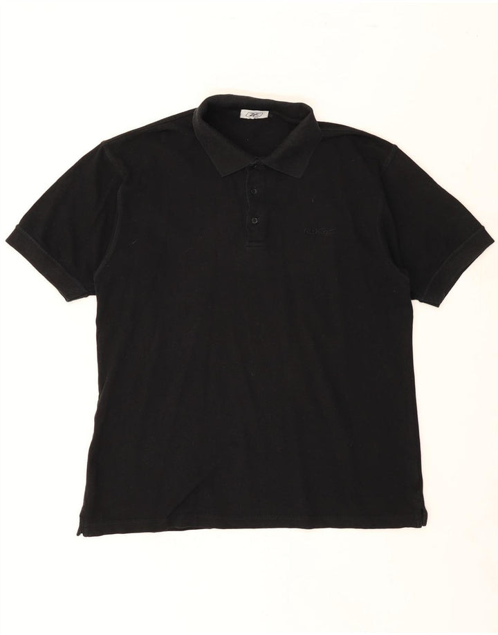 REEBOK Mens Polo Shirt XL Black Cotton Vintage Reebok and Second-Hand Reebok from Messina Hembry 