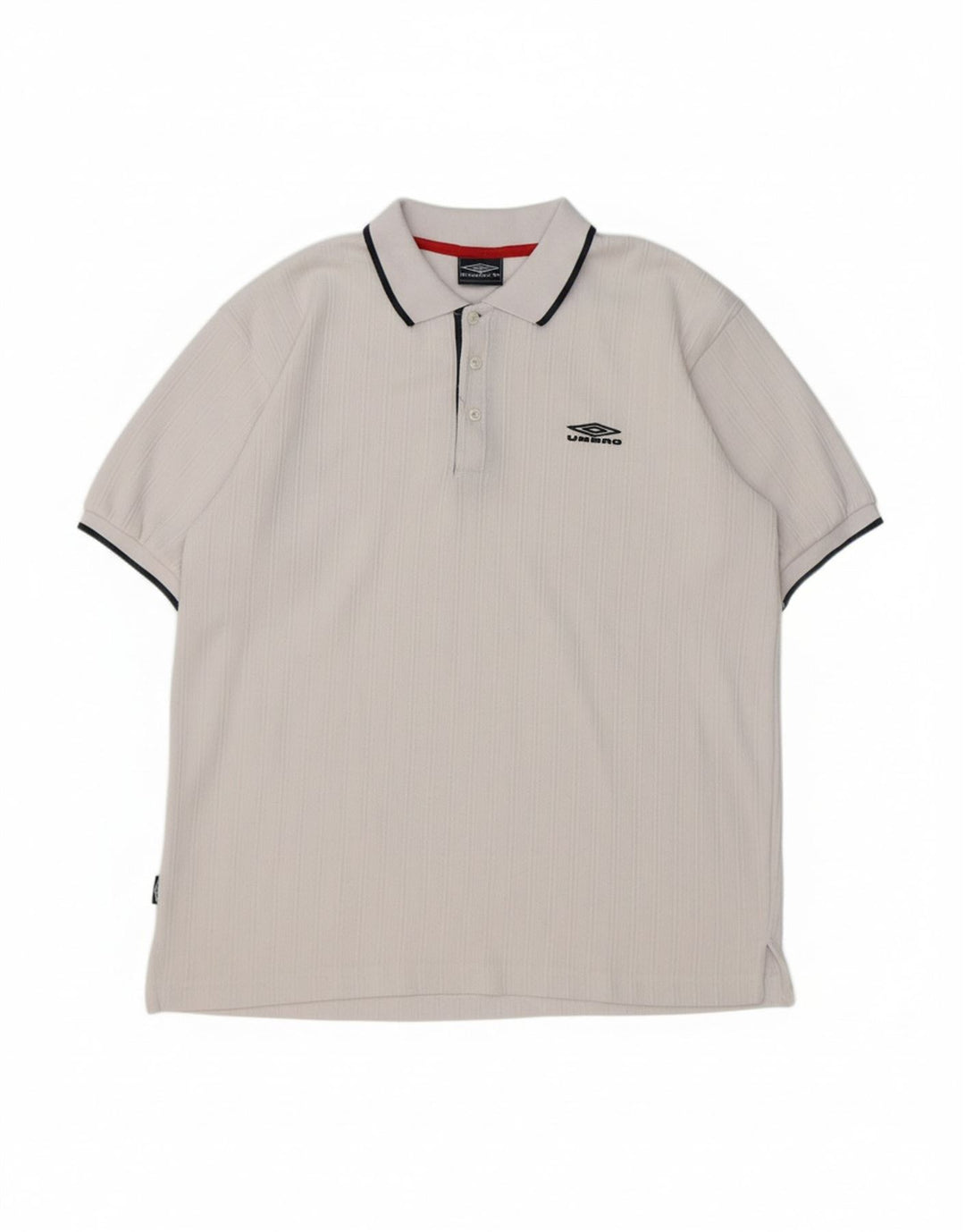 UMBRO Mens Relaxed Fit Polo Shirt Medium White Polyester