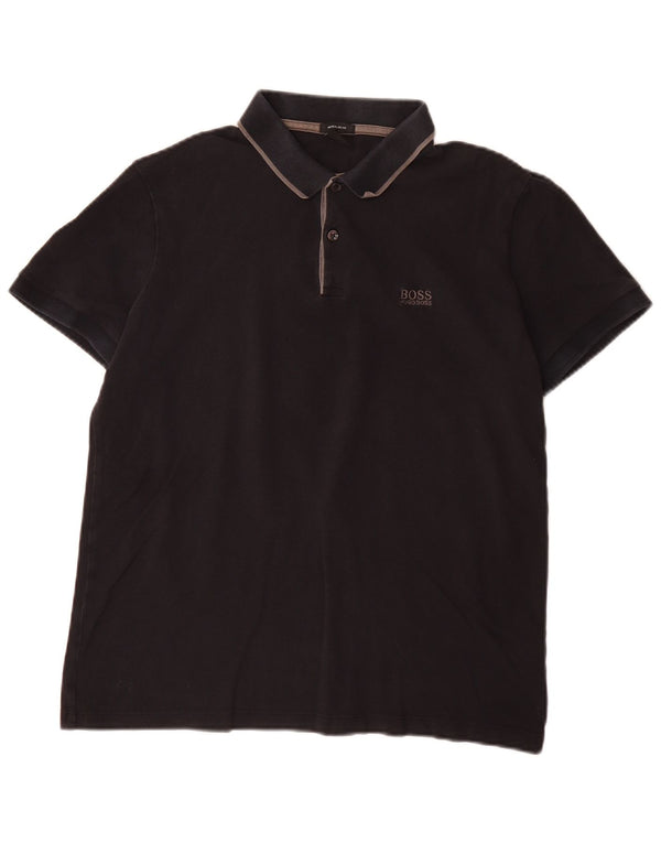 Hugo Boss Poloshirt til mænd Medium Sort Bomuld