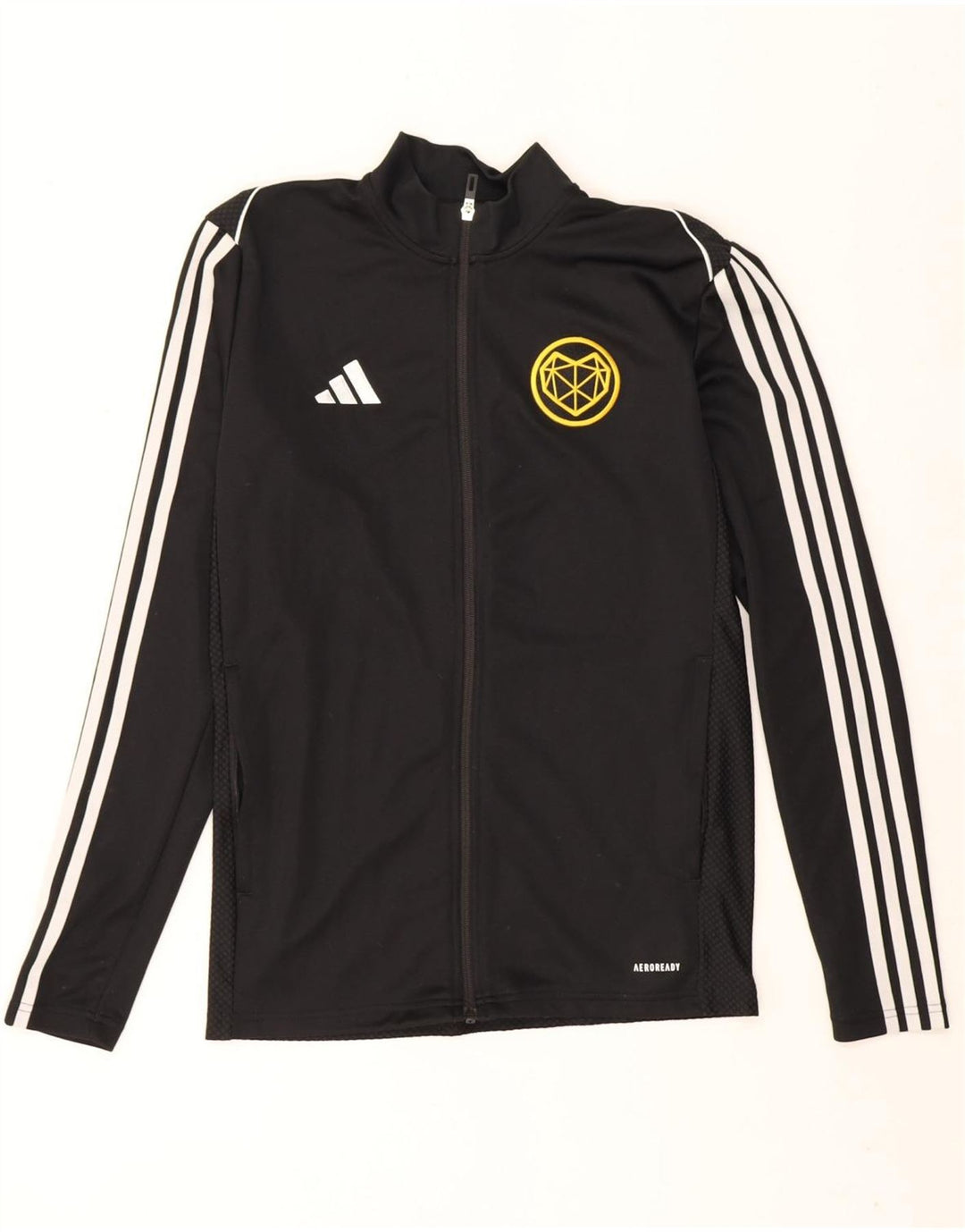 Adidas Herre Aeroready Slim Fit Træningsdragt Top Jakke Lille Sort Polyester