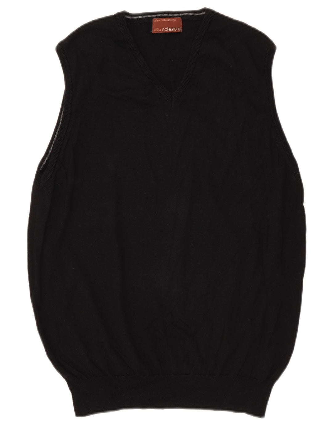 Marks & Spencer Herrevest Tank Top Medium Sort Merinould