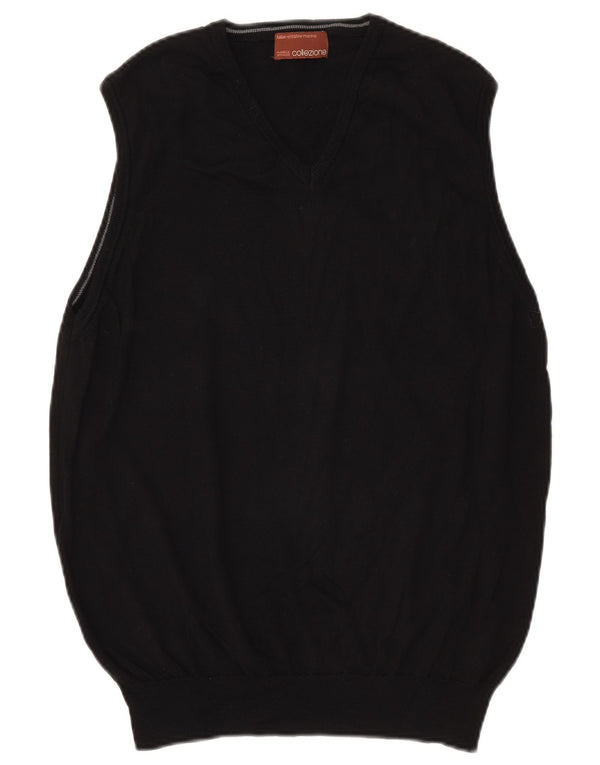 Marks & Spencer Herrevest Tank Top Medium Sort Merinould