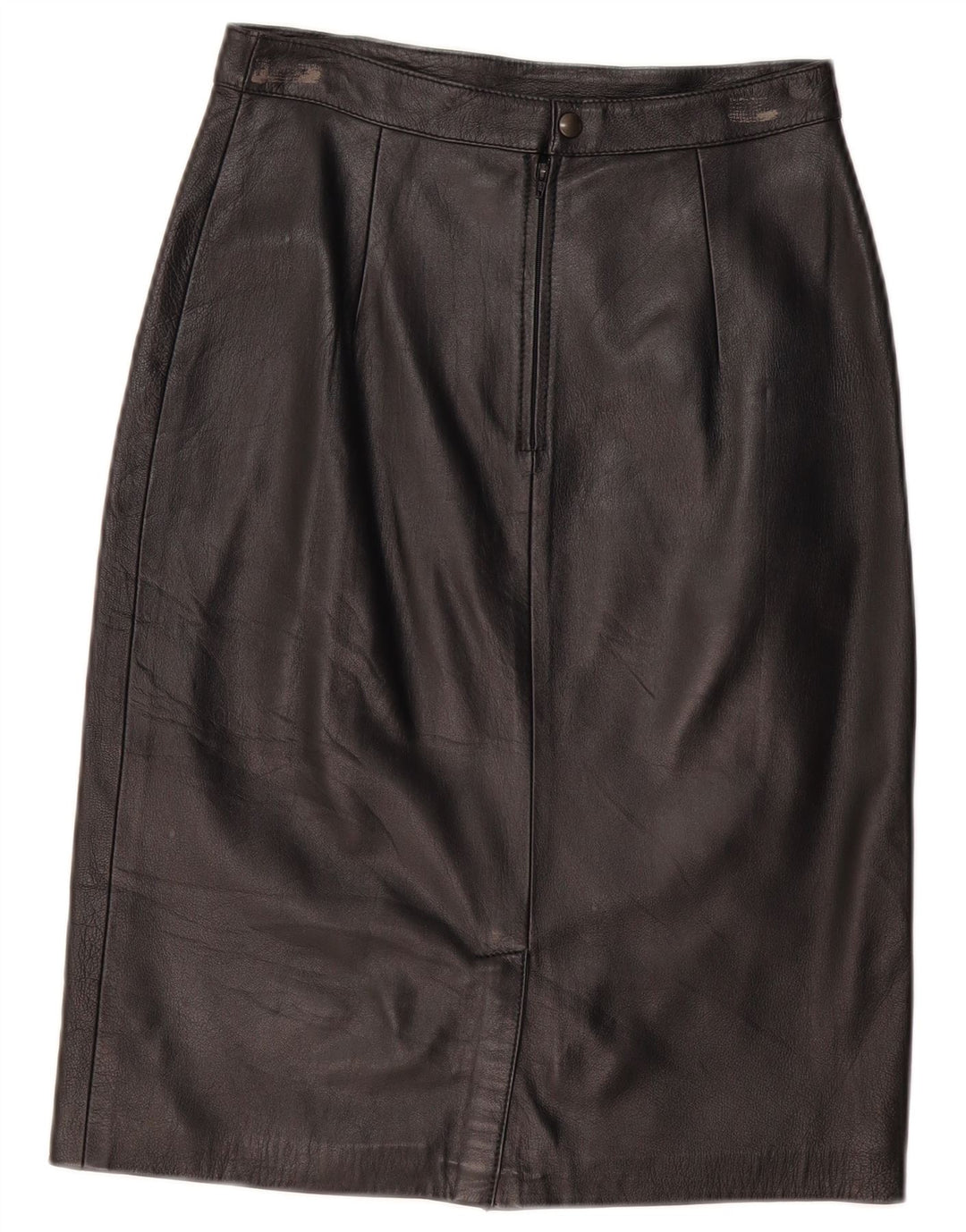 VINTAGE lædernederdel til kvinder IT 44 Medium W28 sort læder