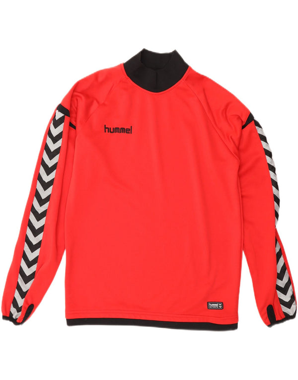 Hummel Boys Grafisk Top Langærmet 14-15 År Stor Rød Colourblock