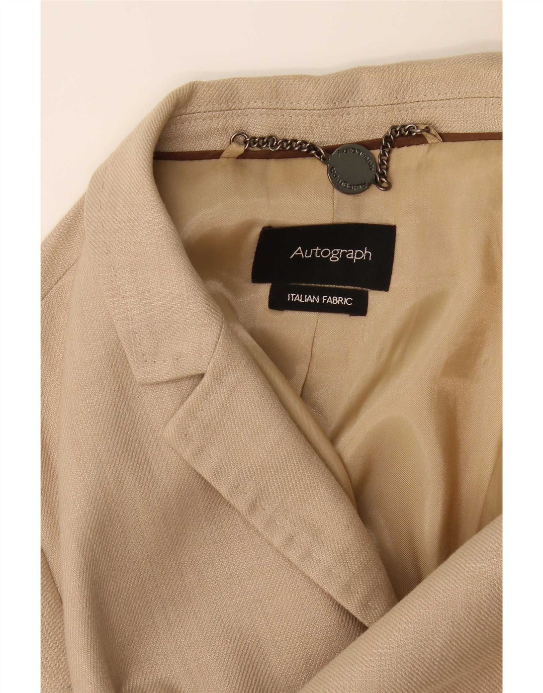 Marks & Spencer Dame Autograph 1 Knap Blazer Jacket UK 14 Large Beige