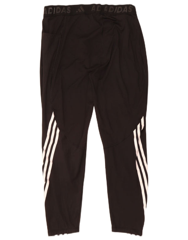 Nike Dame Grafiske Leggings UK 24/26 2XL Sort Bomuld