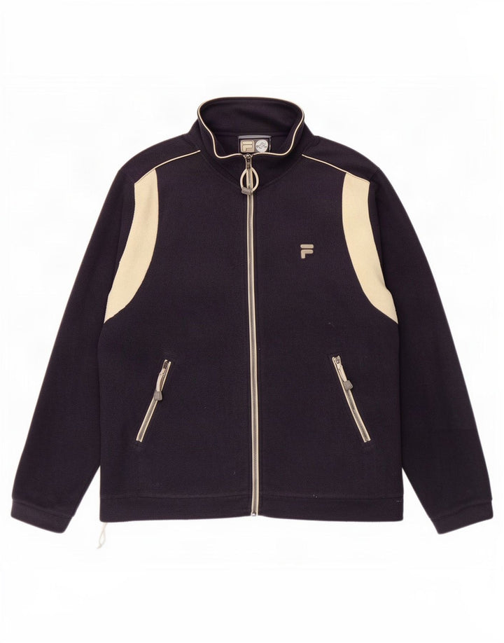 Fila Fleecejakke til mænd IT 52/54 Large Navy Blue Colourblock
