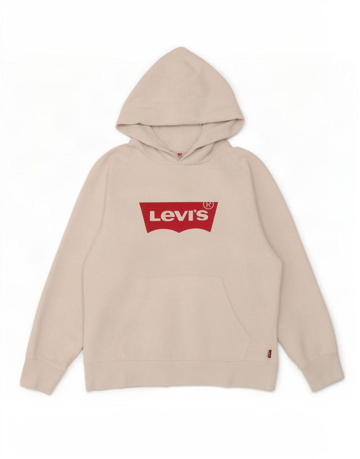 Levi's Grafisk hættetrøje til mænd, stor hvid bomuld