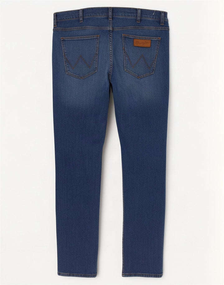 Wrangler Herre Larston Slim Jeans W36 L32 Blå Bomuld