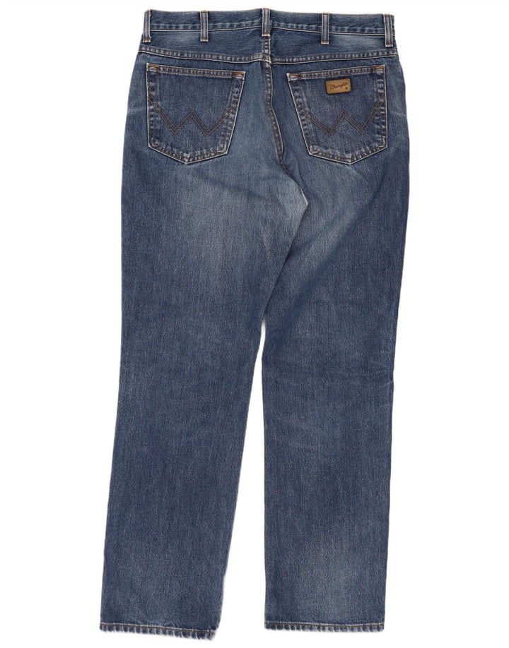 Wrangler Herre Texas Straight Jeans W36 L32 Blå Bomuld