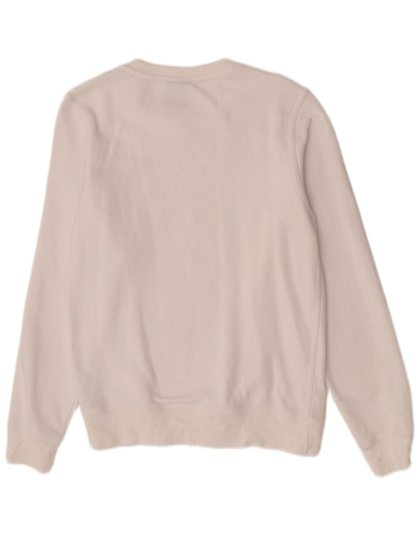 Nike Dame Sweatshirt Jumper UK 10 Small White Bomuld