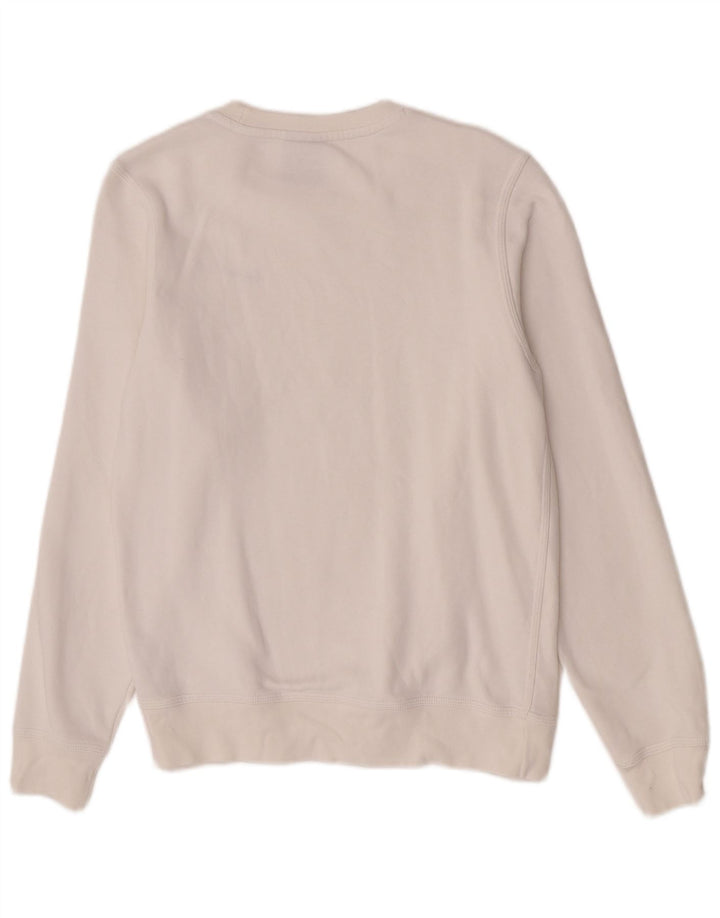 Nike Dame Sweatshirt Jumper UK 10 Small White Bomuld